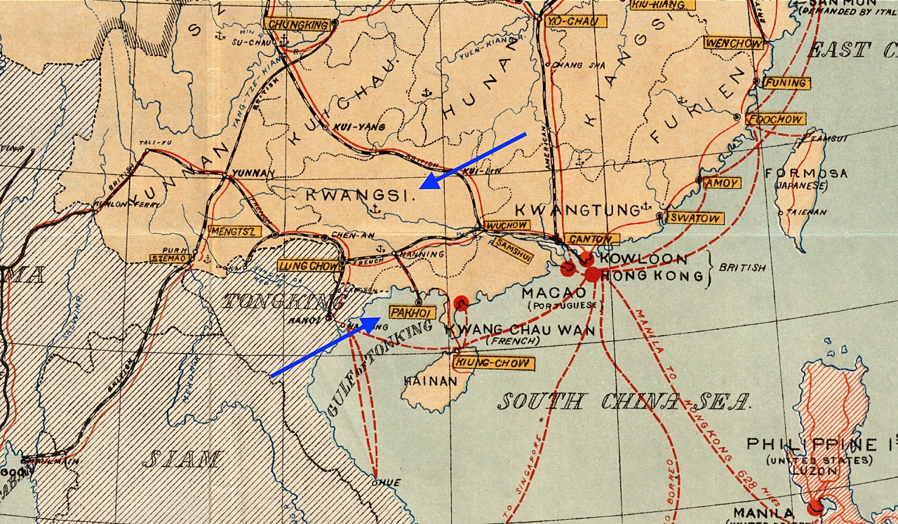 Pakhoi’s proximity to Kwang-Si Province